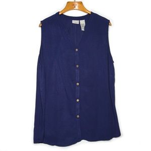 Plus size sleeveless tunic tank vest 22/24 NWOT